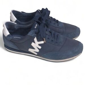 Michael Kors Navy and White Sneakers